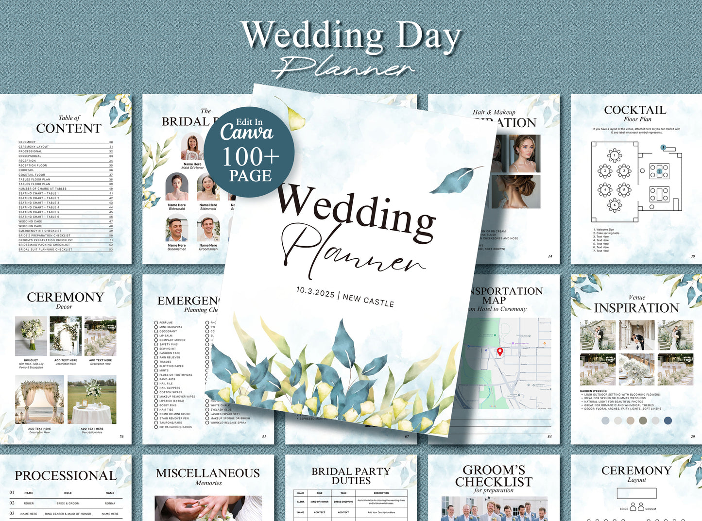 Ultimate Floral Wedding Planner | Printable Checklist, Itinerary, Timeline & Digital Organizer