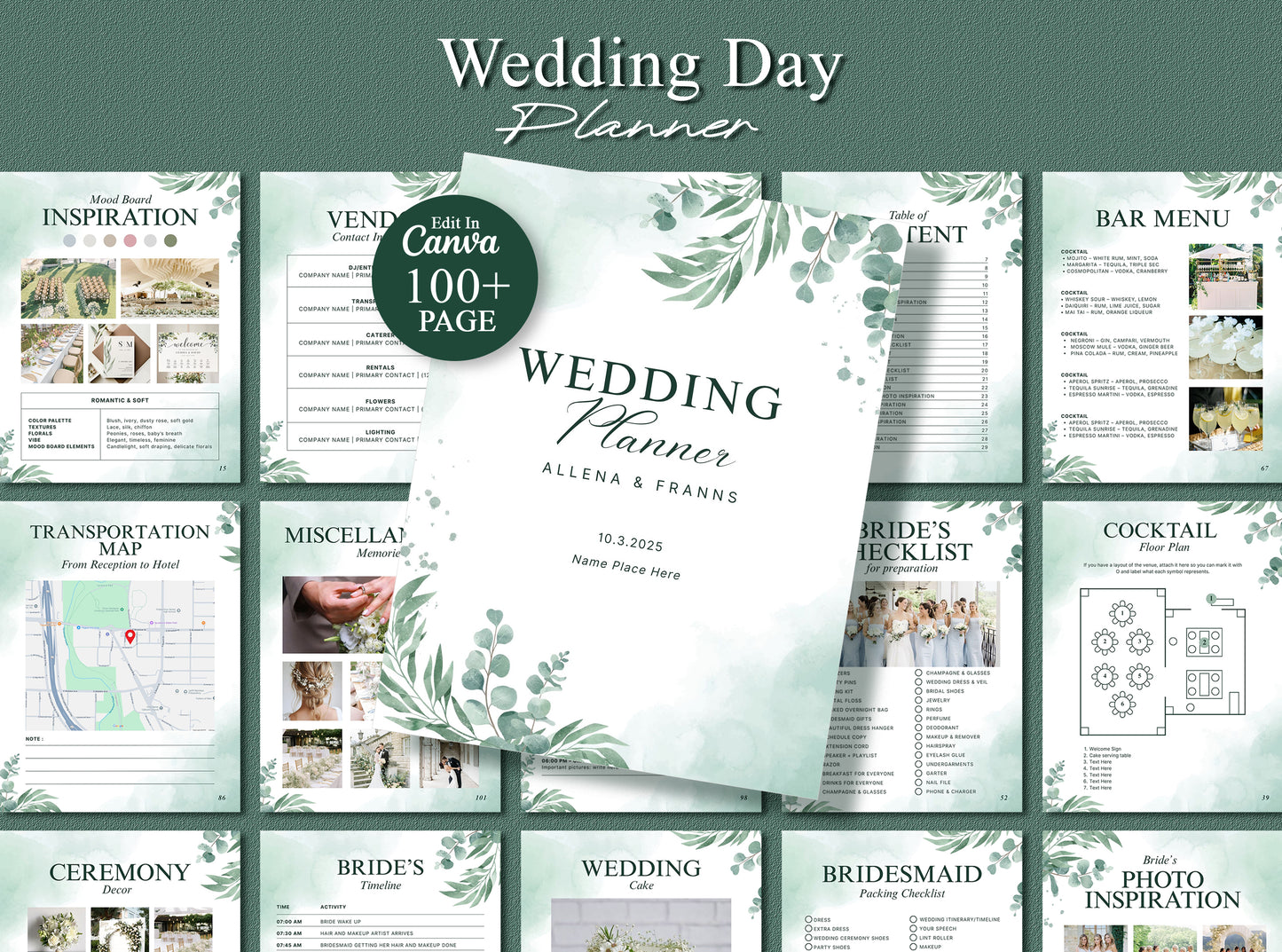 Ultimate Wedding Planner | Printable & Digital Checklist, Timeline, Itinerary & Organizer