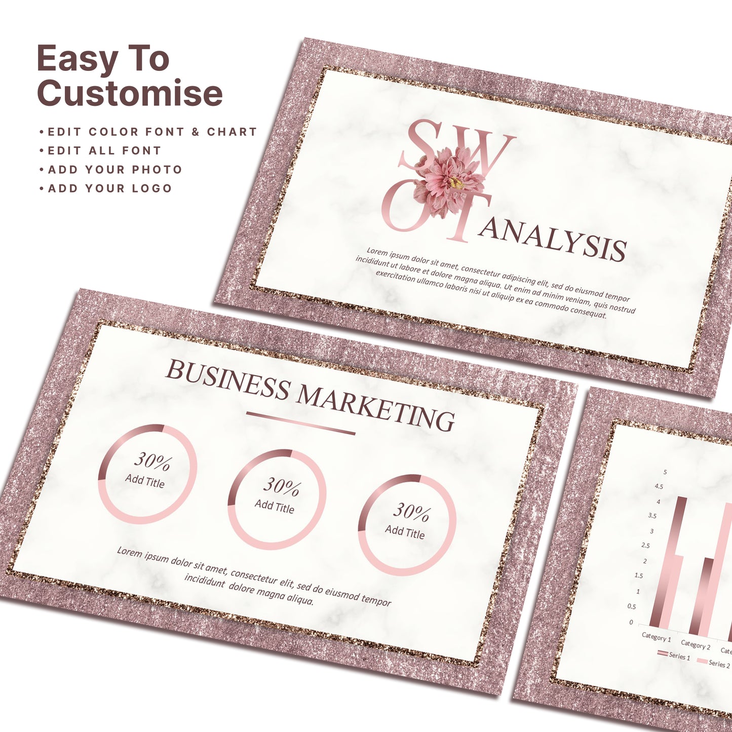 Beauty PowerPoint Template - Elegant Rose Gold Skincare & Makeup Presentation