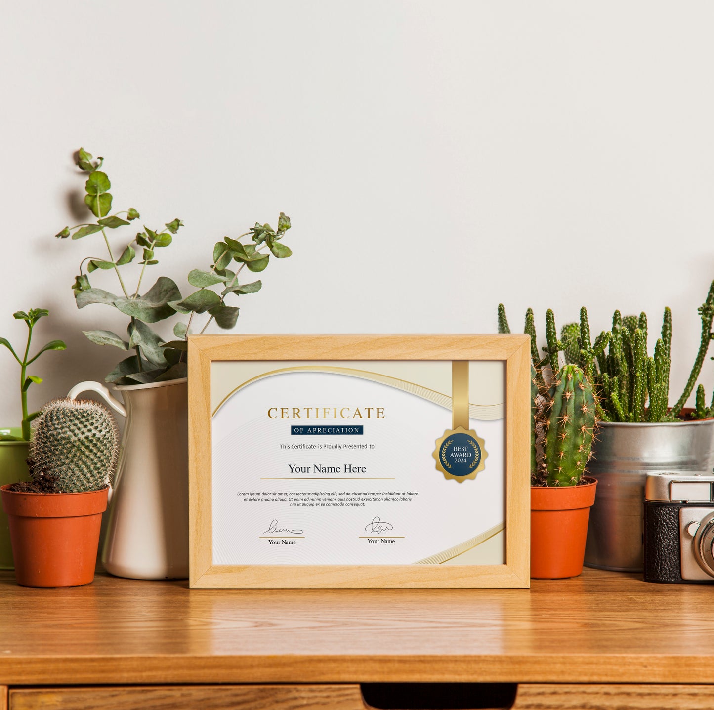 Modern Certificate Template - Editable Canva Design for Achievement, Award, Completion, and Training