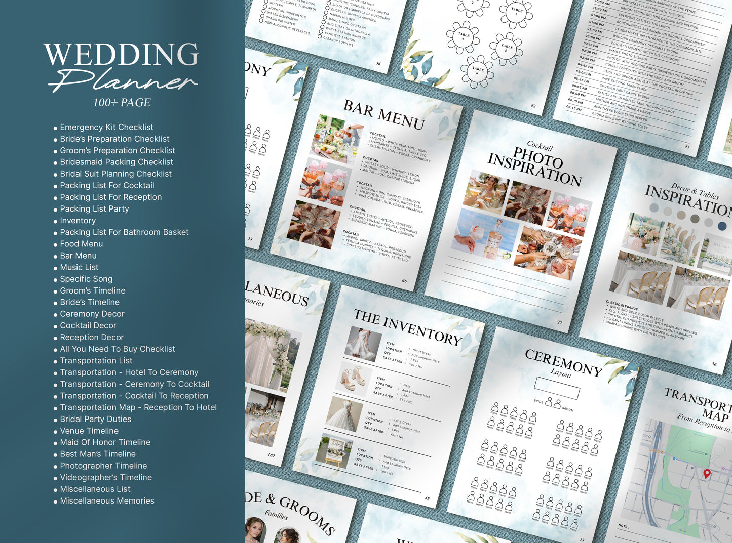 Ultimate Floral Wedding Planner | Printable Checklist, Itinerary, Timeline & Digital Organizer