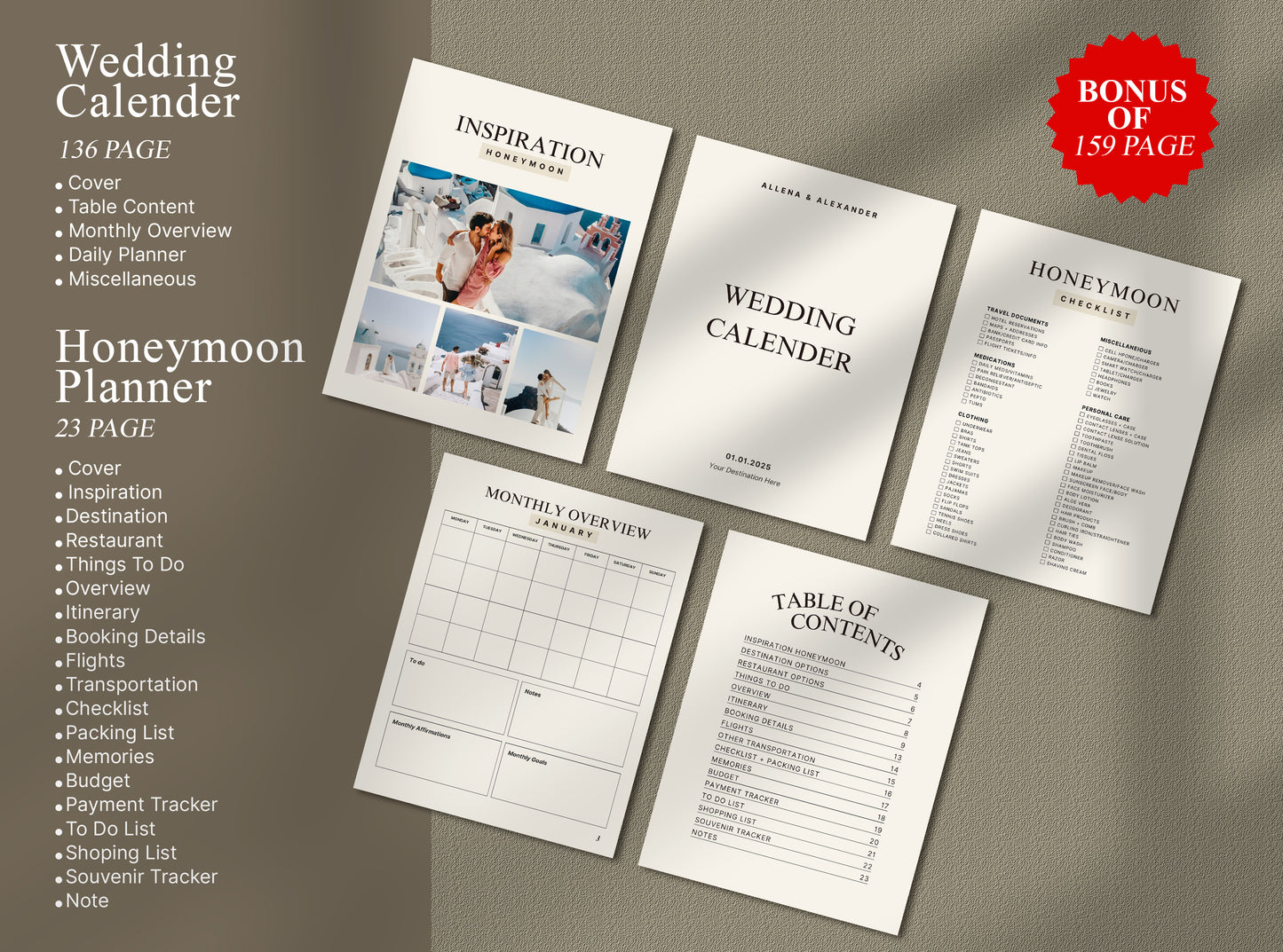 Wedding Planner Template | Printable & Digital Checklist, Timeline, Itinerary & Organizer