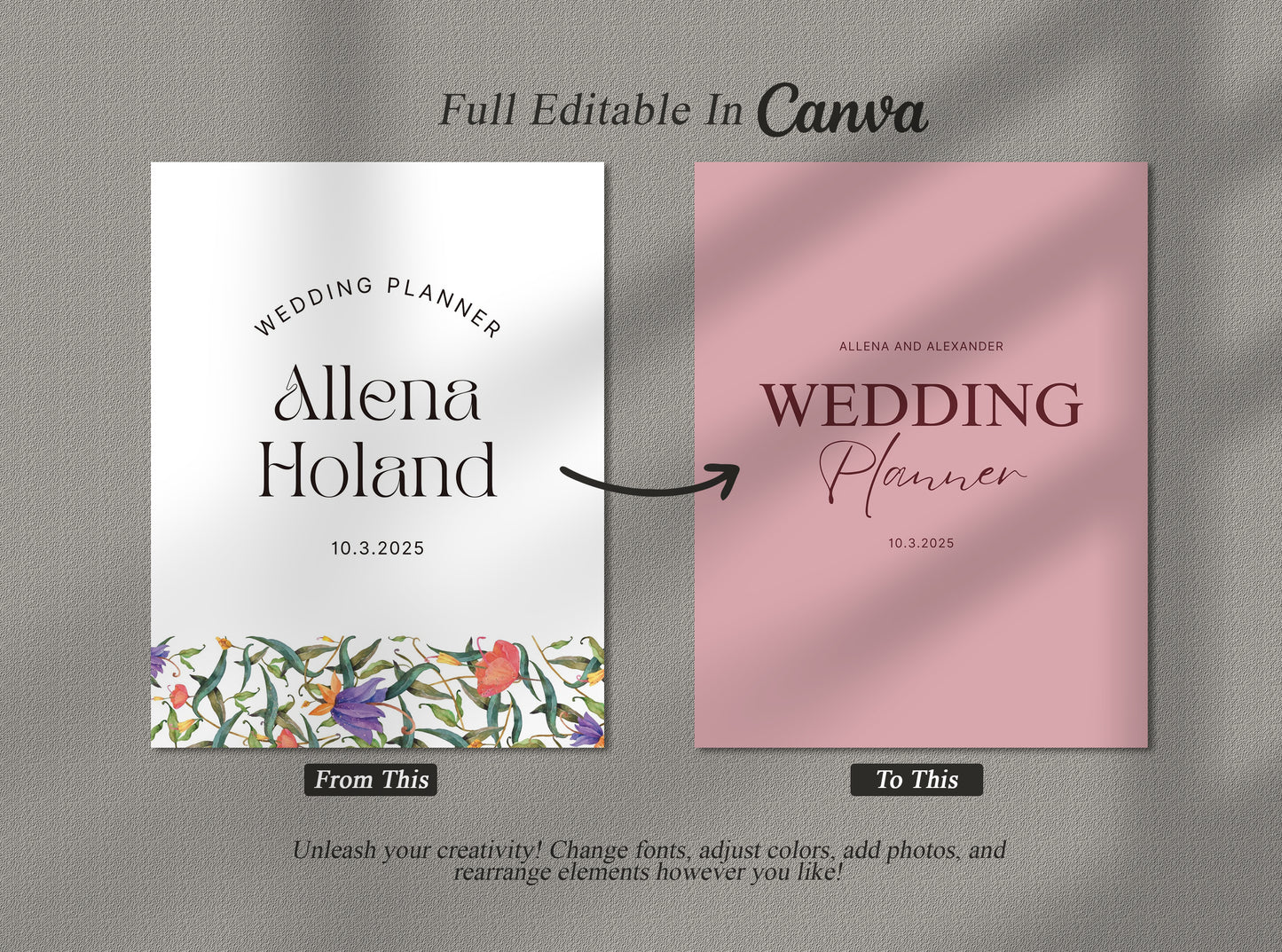 Wedding Planner Template Bundle - Canva Itinerary, Checklist, Binder & Planning Book