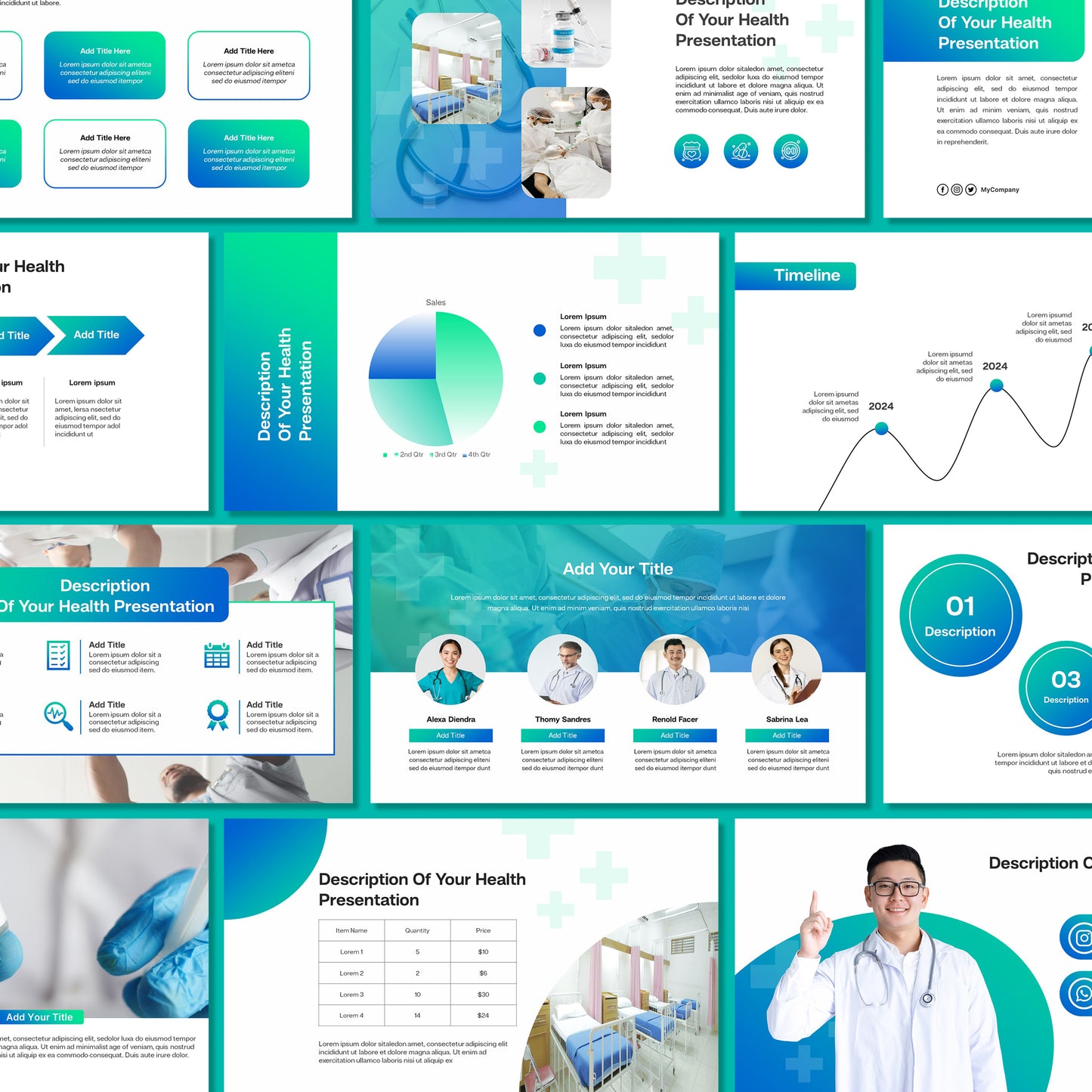 Healthcare PowerPoint Template - Medical Business & Marketing Presentation