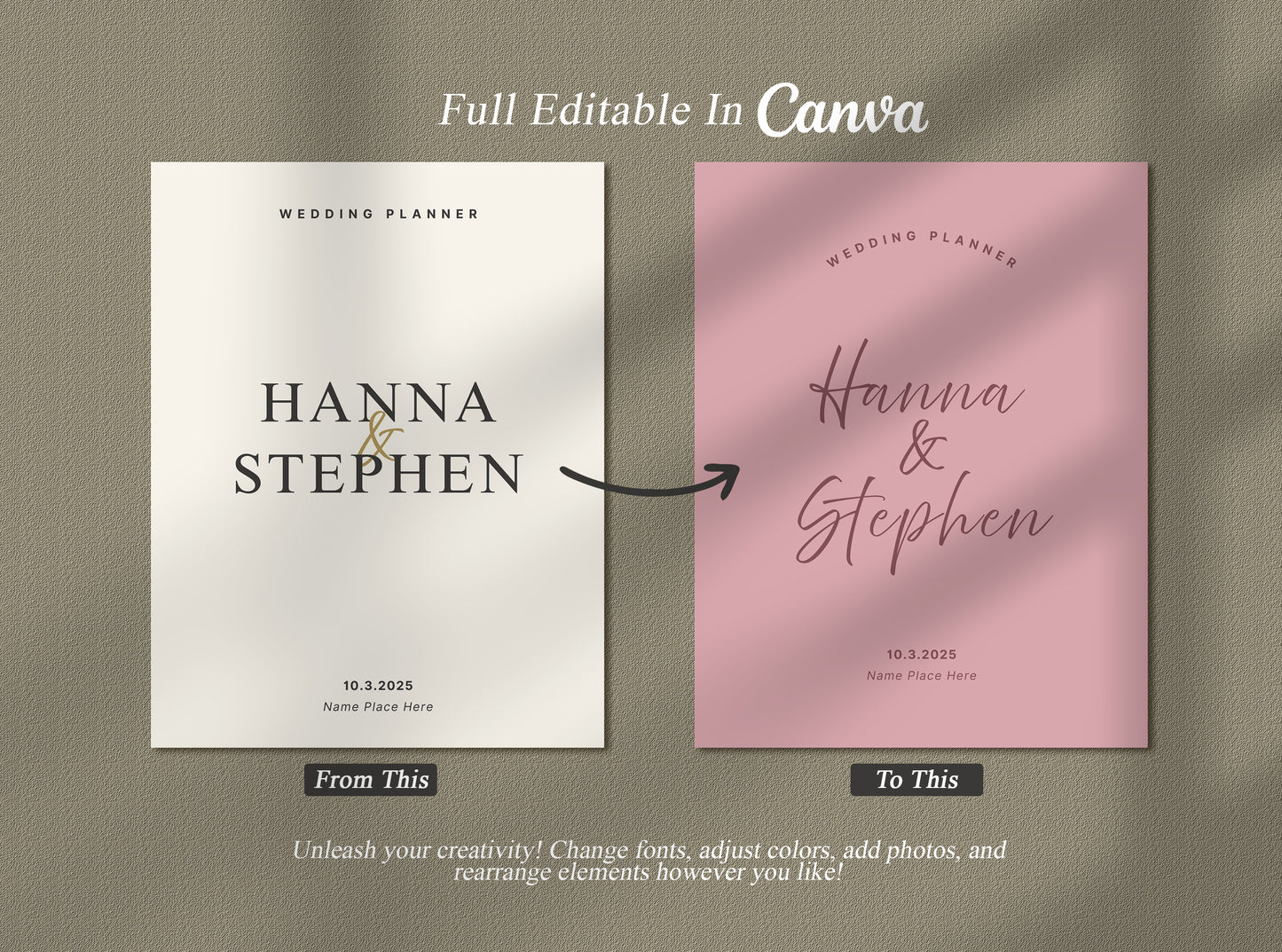 Wedding Planner Template | Printable & Digital Checklist, Timeline, Itinerary & Organizer