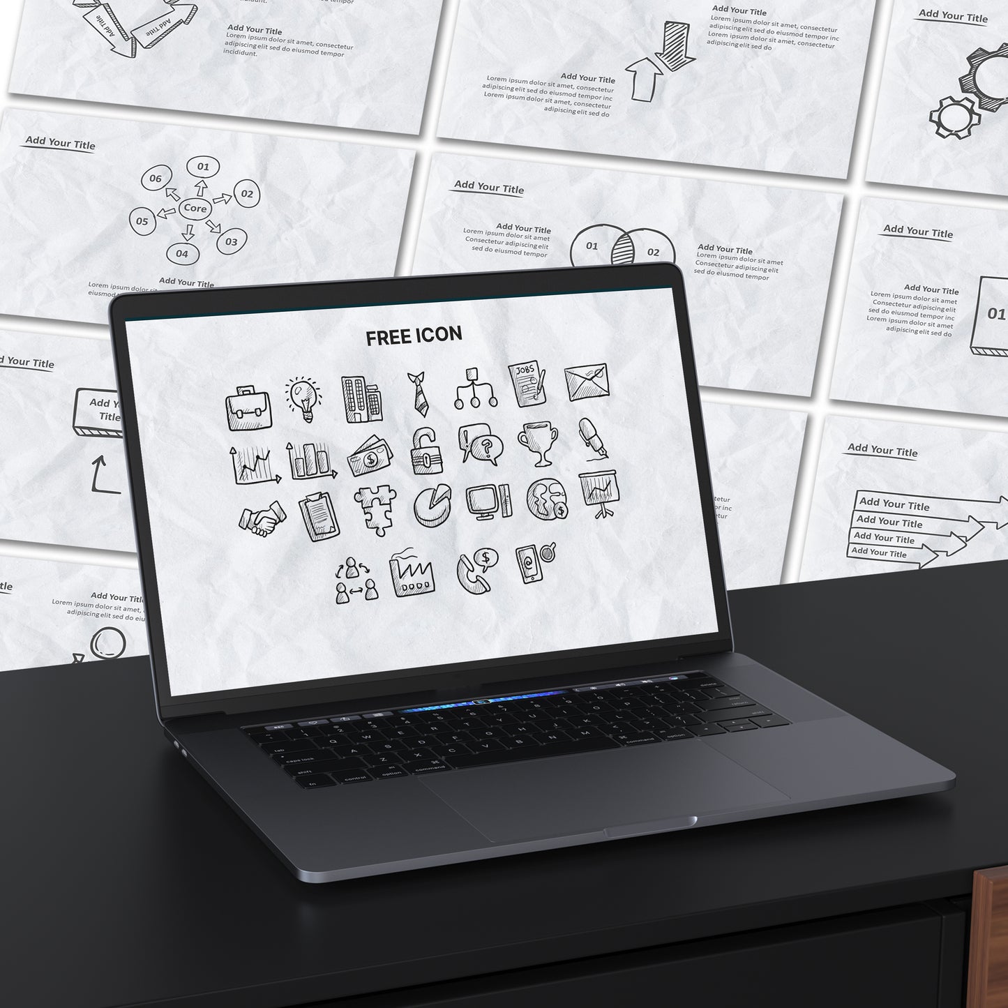 Hand-Drawn PowerPoint Template - Creative Business Infographic Slides