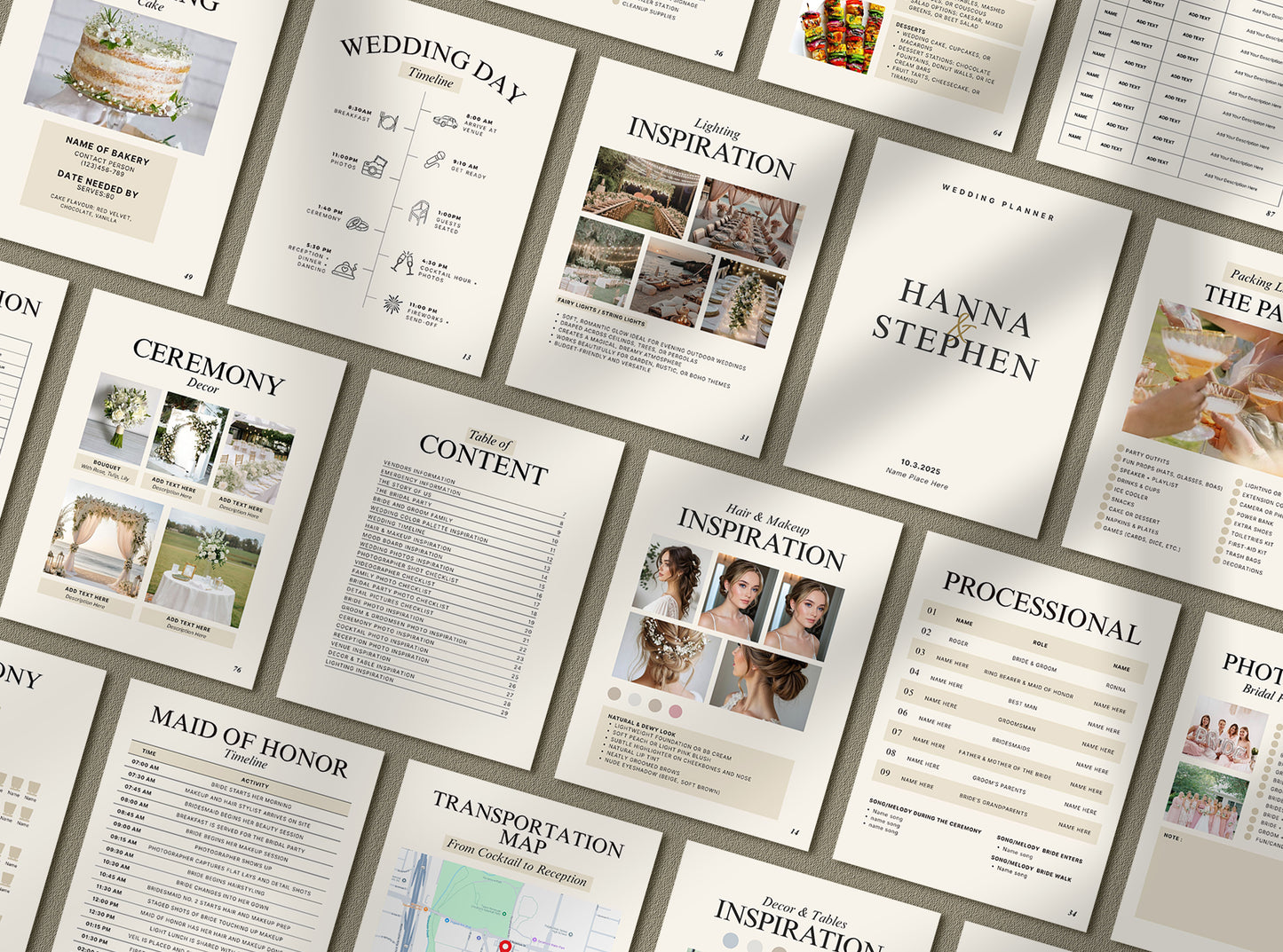 Wedding Planner Template | Printable & Digital Checklist, Timeline, Itinerary & Organizer