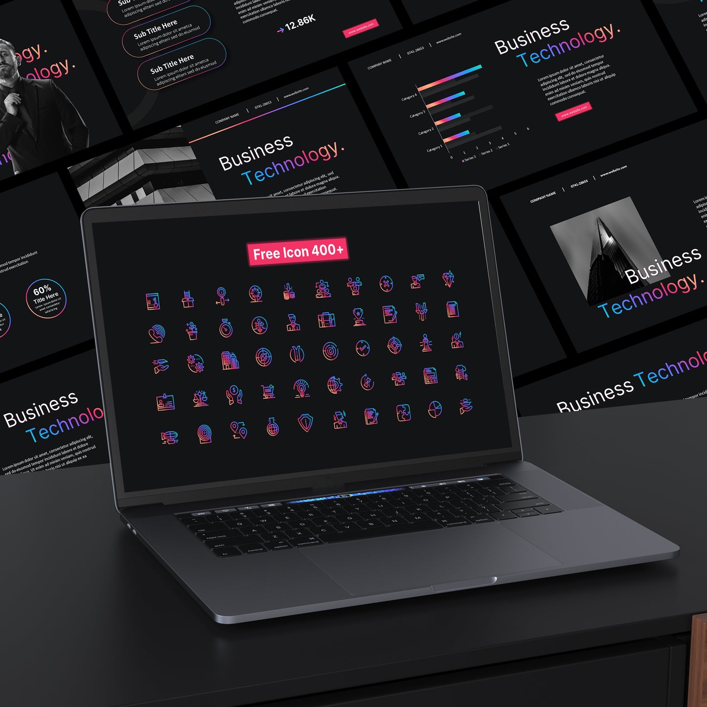 Minimalist Black PowerPoint Template - Modern & Professional Business Slides