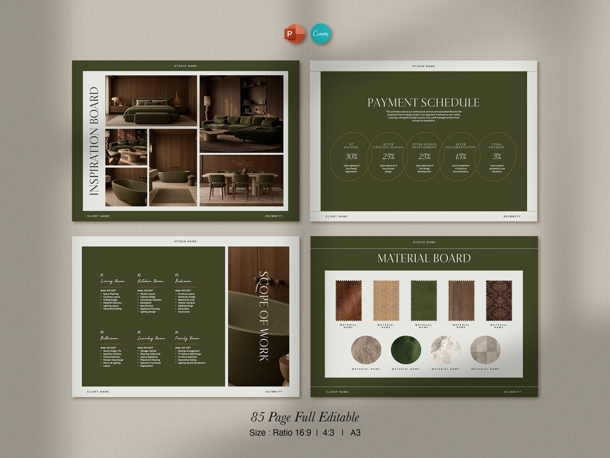 Luxury Interior Design Presentation Template 85 Slides