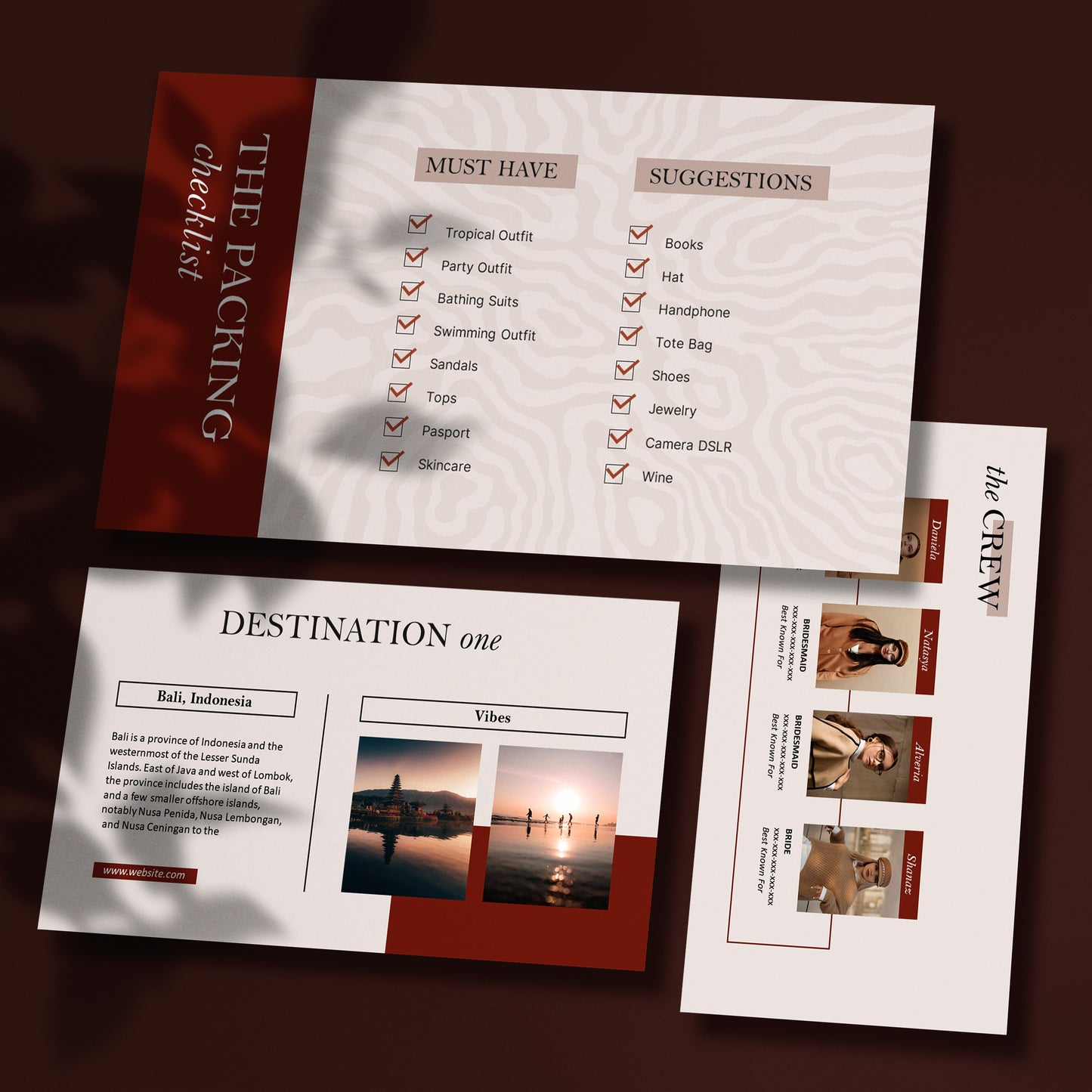 Bachelor & Bachelorette PowerPoint Template - Bridal Party & Itinerary Guide