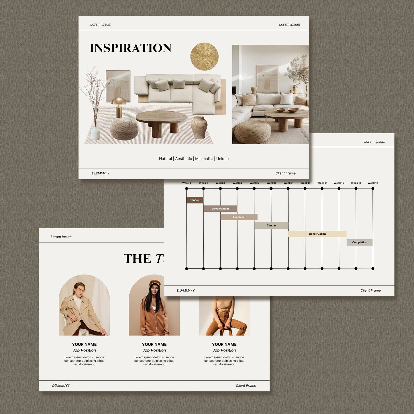 Minimalist Interior Design Proposal Template for Client Projects – Editable in Canva