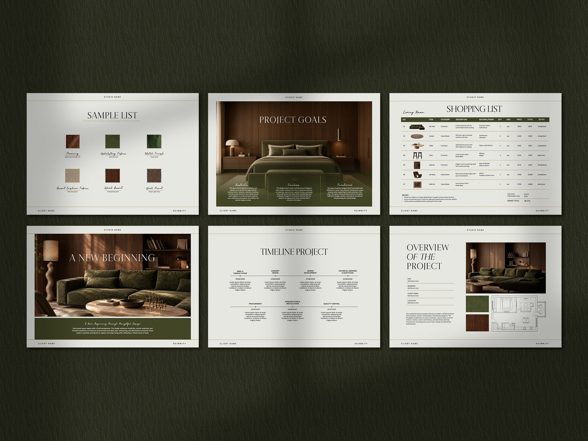 Luxury Interior Design Presentation Template 85 Slides