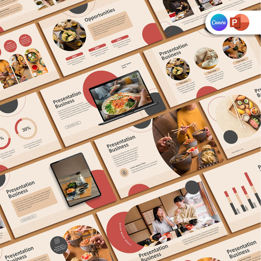 Food PowerPoint Template - Minimalist & Modern Business Presentation