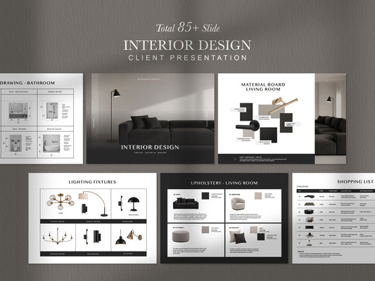 Interior Design Client Presentation Template | 85+ Slides, PowerPoint, Canva & InDesign