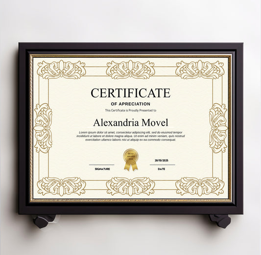 Minimalist Certificate Template – Editable Modern Canva Design for Achievement, Award, Completion & Training