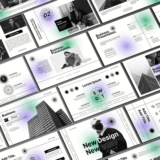 Gradient PowerPoint Template - Minimalist Business & Pitch Deck PPT