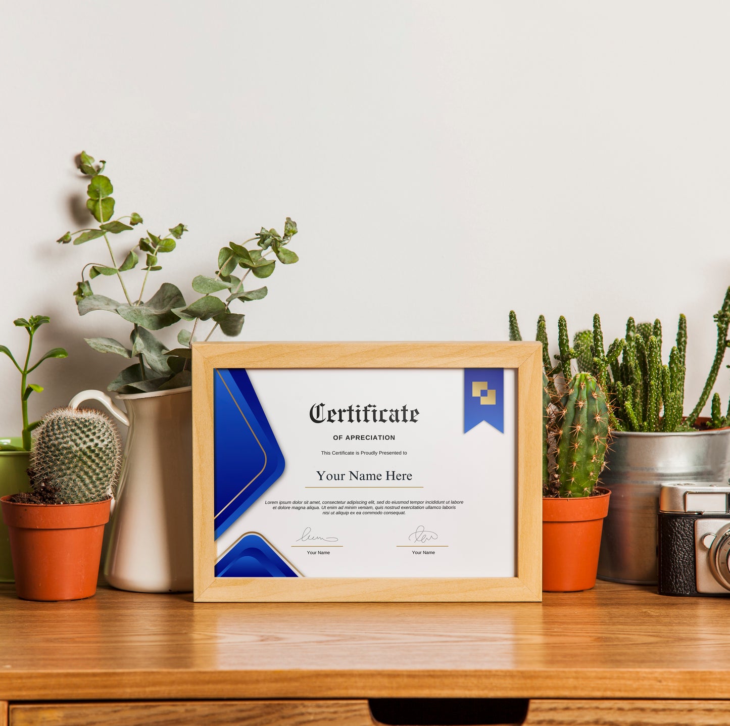 Editable Modern Certificate Template - Canva Design for Achievement, Award, Completion & Training