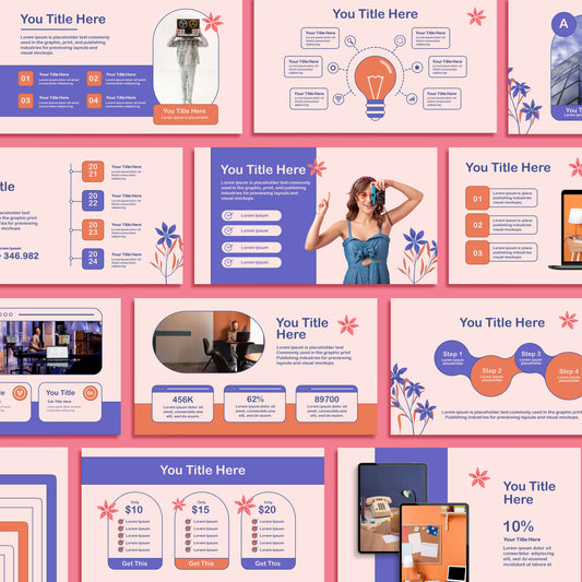 Creative PowerPoint Template 2025 - Retro Minimalist Business & Work Summary Slides