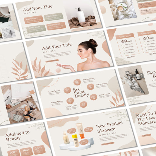 Beauty PowerPoint Template - Minimalist Business Strategy & Pitch Deck