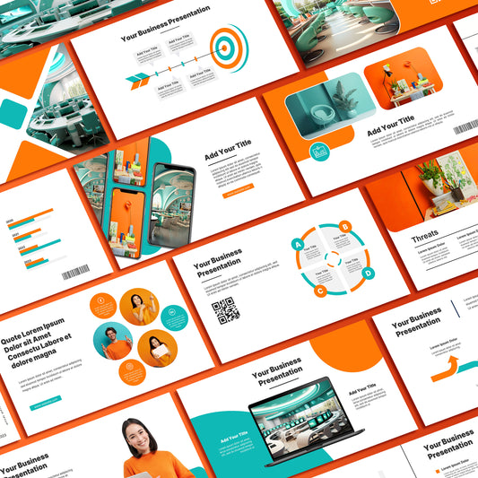 Orange Modern PowerPoint Template - Minimalist Business & Pitch Deck Slides