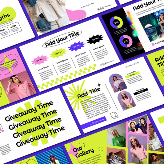 Unique Retro PowerPoint Template - Creative Fashion Business Slides