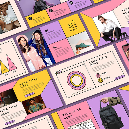 Line Retro PowerPoint Template - Minimalist Business Strategy & Unique PPTX