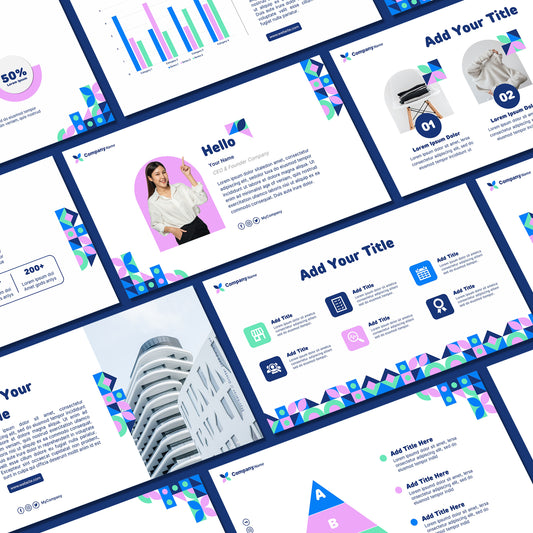 Unique Minimalist PowerPoint Template - Creative Marketing Business Slides