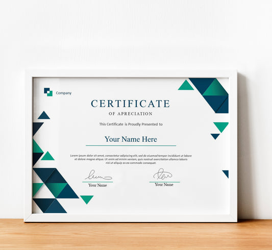 Editable Modern Certificate Template - Canva Design for Achievement, Award, Completion & Training