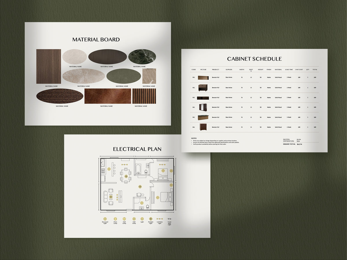 FF&E Schedule Interior Design Template – PowerPoint, Canva & InDesign