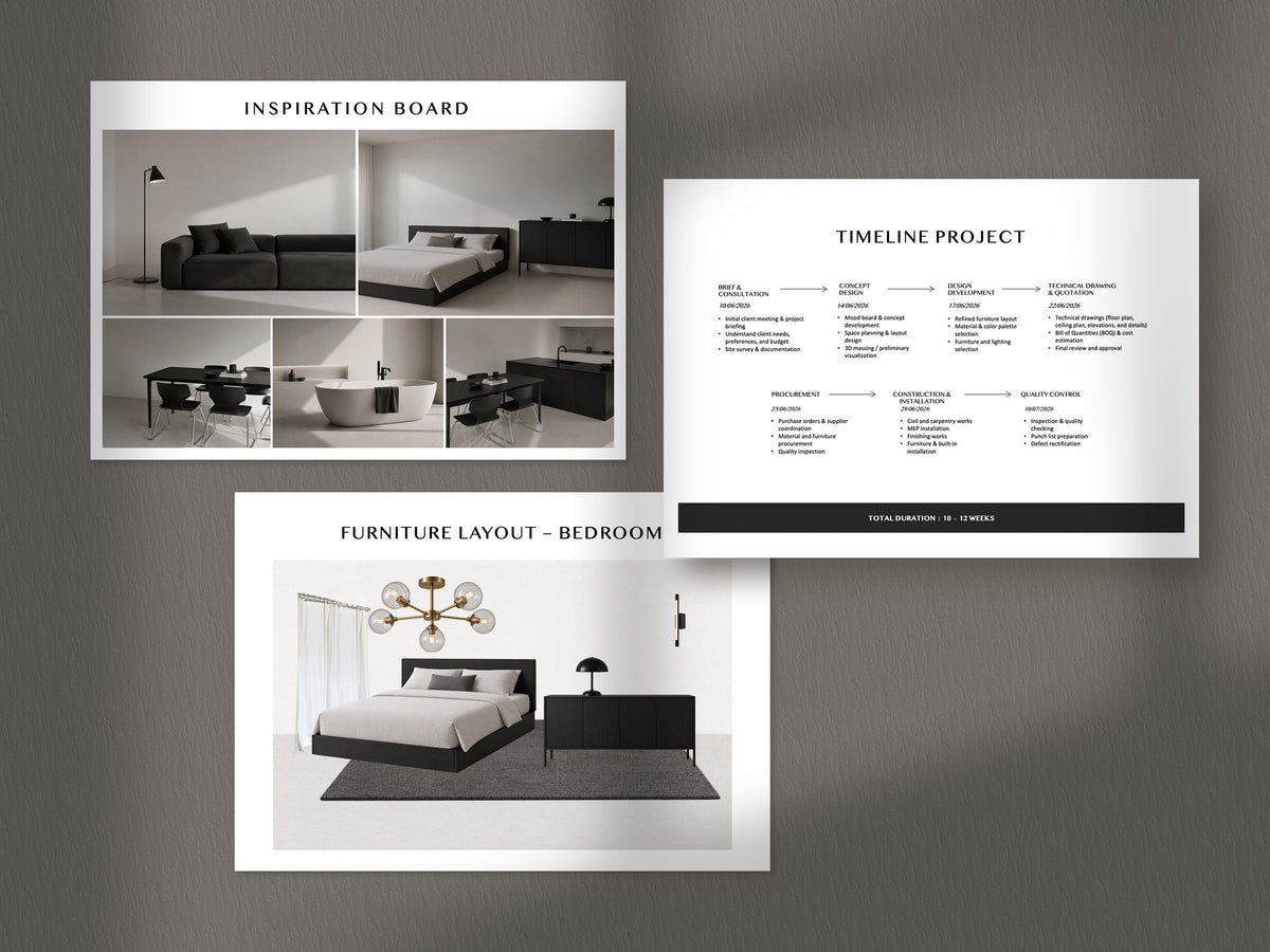 Interior Design Client Presentation Template | 85+ Slides, PowerPoint, Canva & InDesign