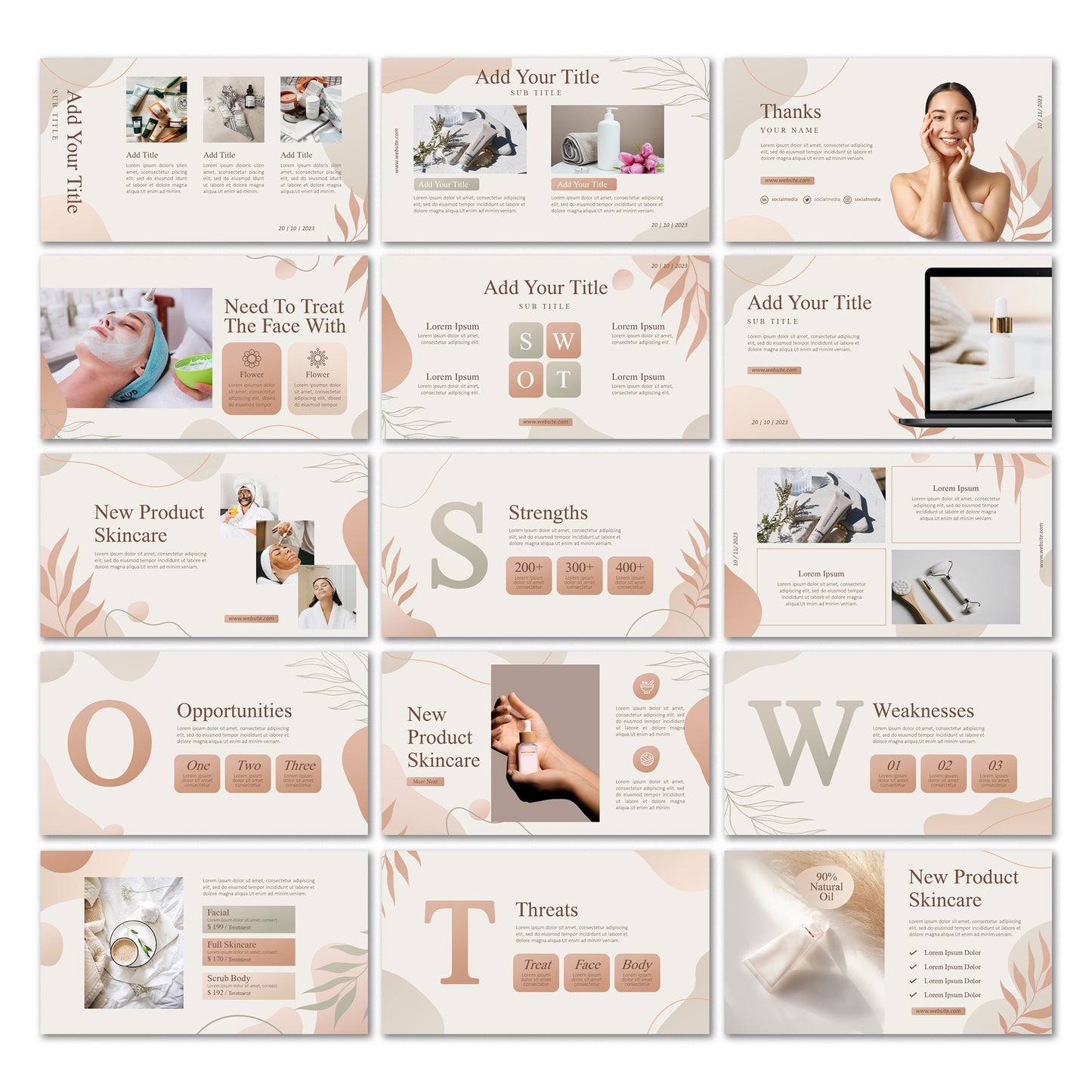 Beauty PowerPoint Template - Minimalist Business Strategy & Pitch Deck