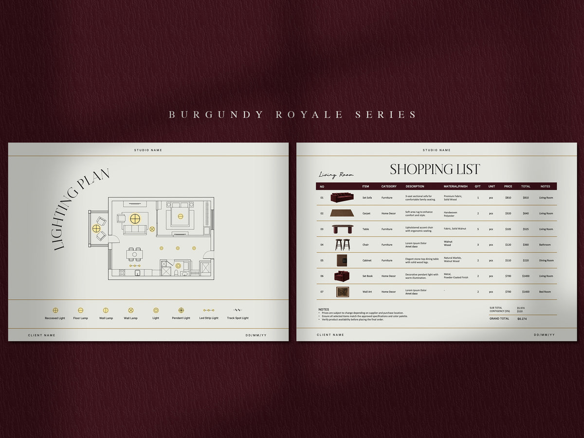 Luxury Interior Design Presentation Template Editable Canva & Powerpoint