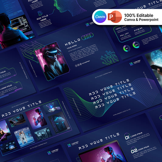 Technology PowerPoint Template - Minimalist Business & Modern PPT Slides