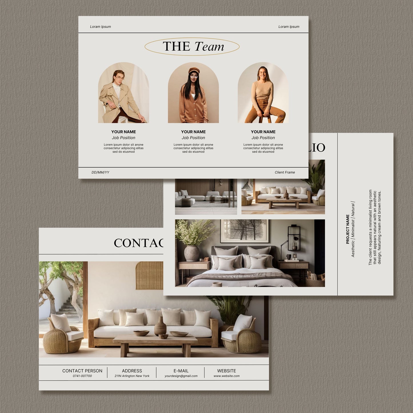 Minimal Interior Design Proposal Template for Client Projects – Editable in Canva