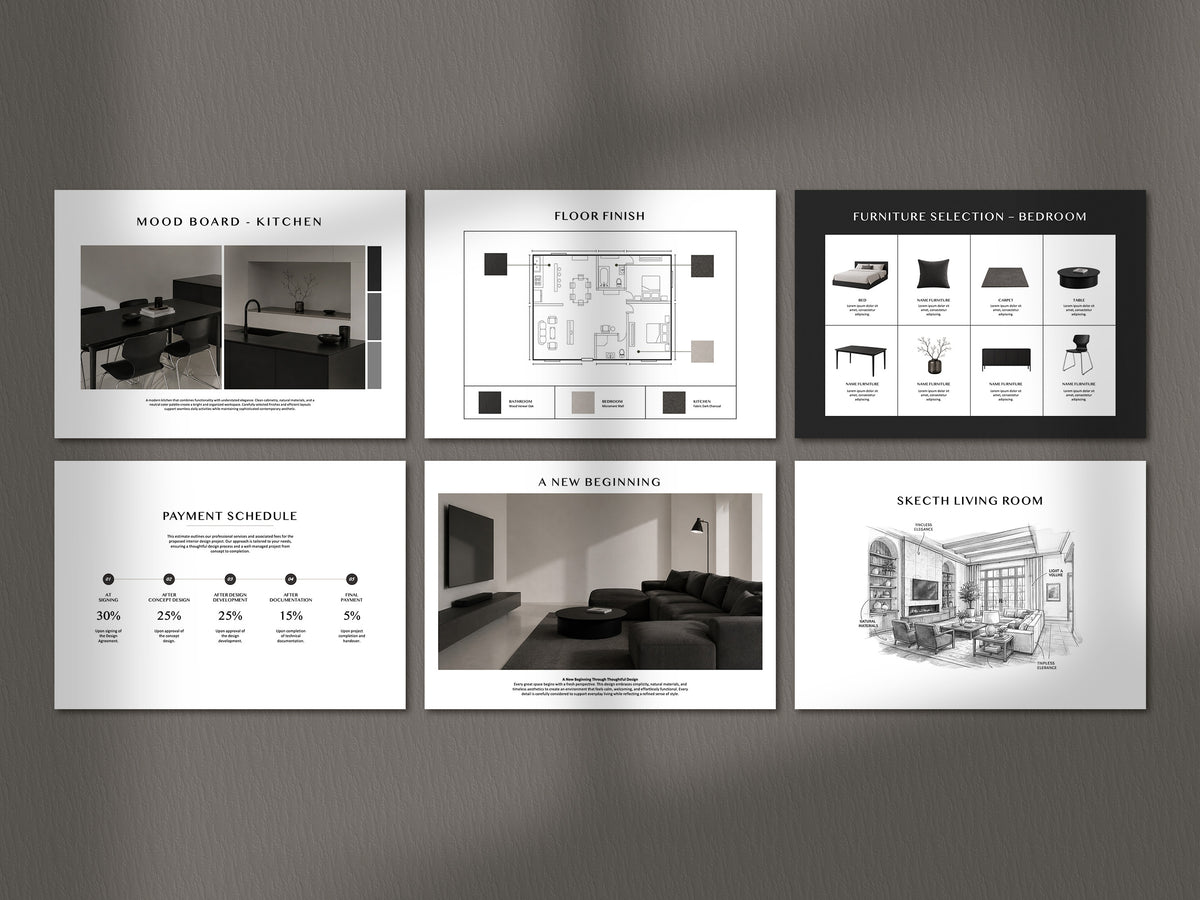 Interior Design Client Presentation Template | 85+ Slides, PowerPoint, Canva & InDesign
