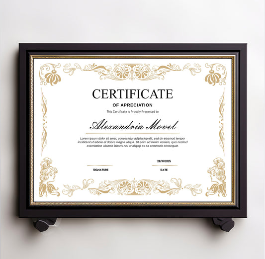 Minimalist Certificate Template – Editable Modern Canva Design for Achievement, Award, Completion & Training
