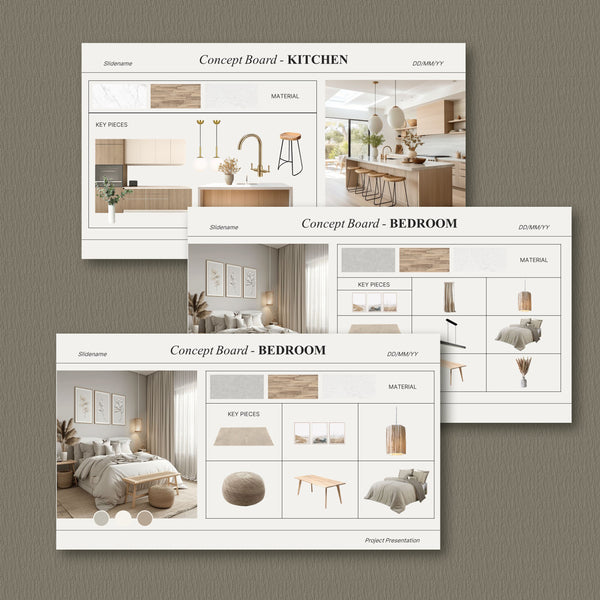 Interior Design Template for Client Presentations – Minimalist & Profe ...