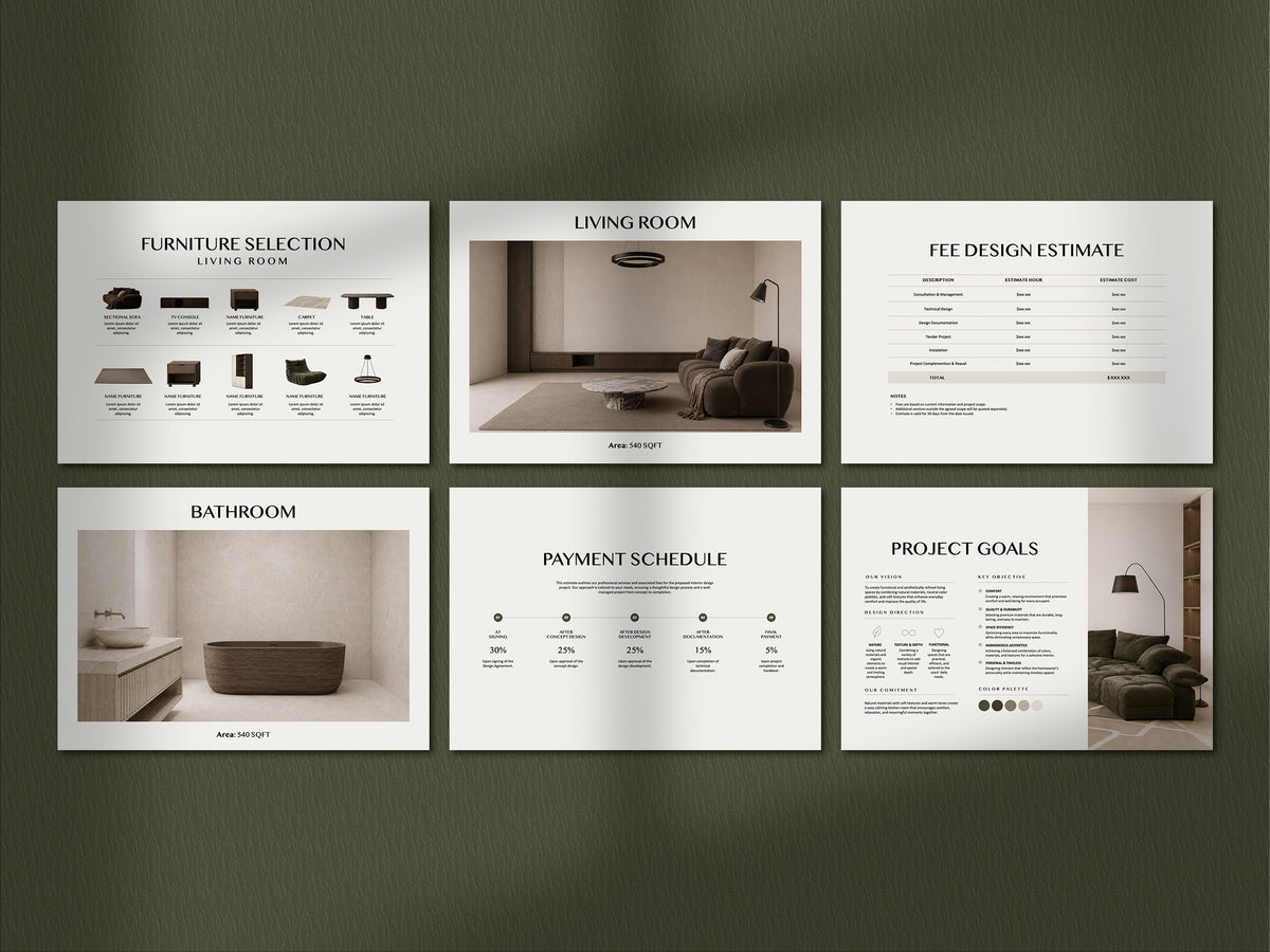 Interior Design Presentation Template | Canva, PowerPoint & InDesign