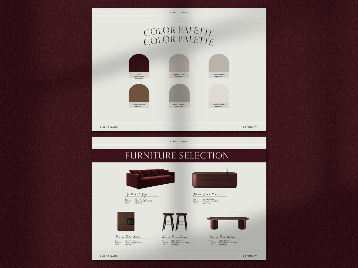 Luxury Interior Design Presentation Template Editable Canva & Powerpoint