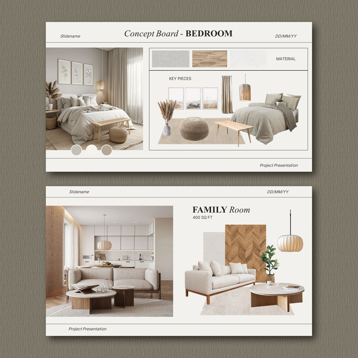 Interior Design Template for Client Presentations – Minimalist & Profe ...