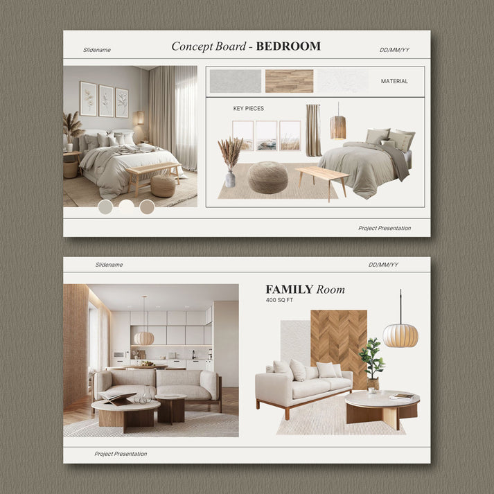 Interior Design Template for Client Presentations – Minimalist & Profe ...