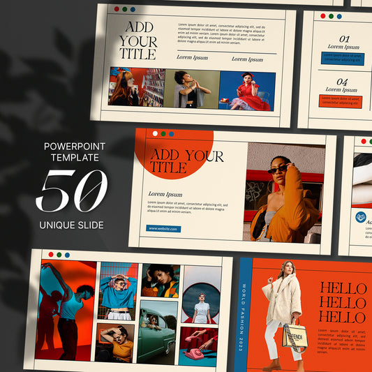 Retro Minimalist PowerPoint Template - Clean Modern Aesthetic Pitch Deck